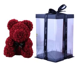 image-Rose Bear with Wedding Dress 40cm Flower Bear Gift