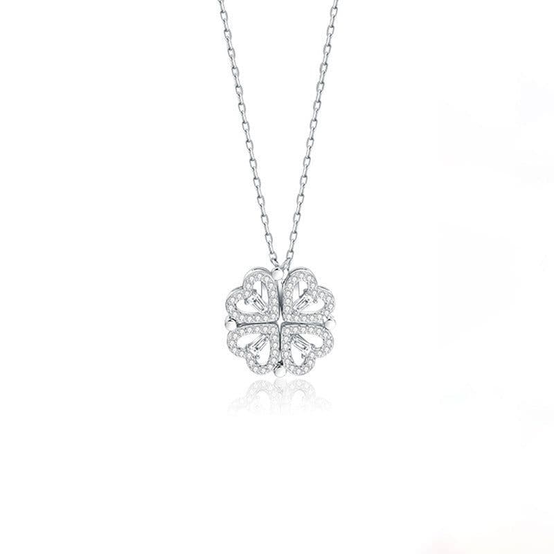 image-Lucky Leaf Grass Magnet Attracts Light Luxury AccessoriesA Multi-wear Clavicle Chain Four-leaf Clover Necklace