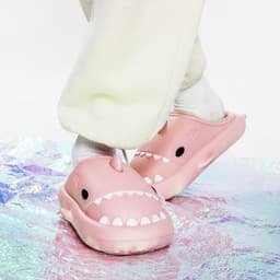 image-Shark Cotton Plush Slippers Waterproof Non-Slip Indoor Winter