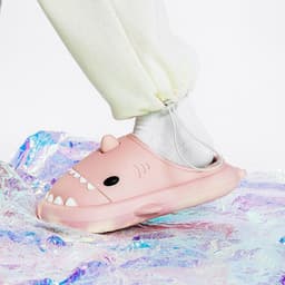 image-Shark Cotton Plush Slippers Waterproof Non-Slip Indoor Winter