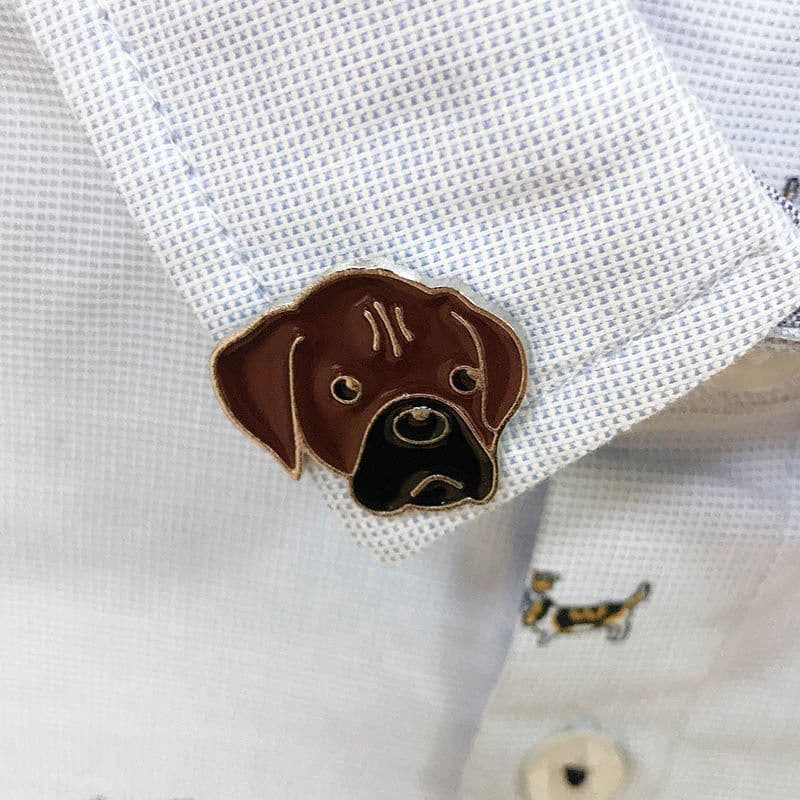 image-Pet Dog Brooch Pin Metal Animal Badge Accessory