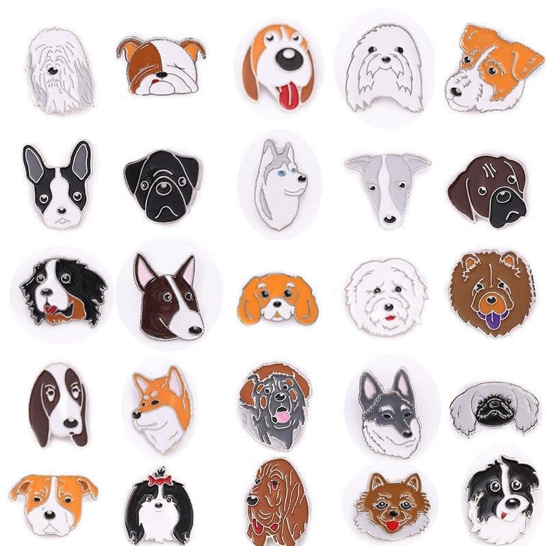 image-Pet Dog Brooch Pin Metal Animal Badge Accessory