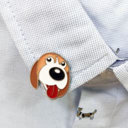 image-Pet Dog Brooch Pin Metal Animal Badge Accessory