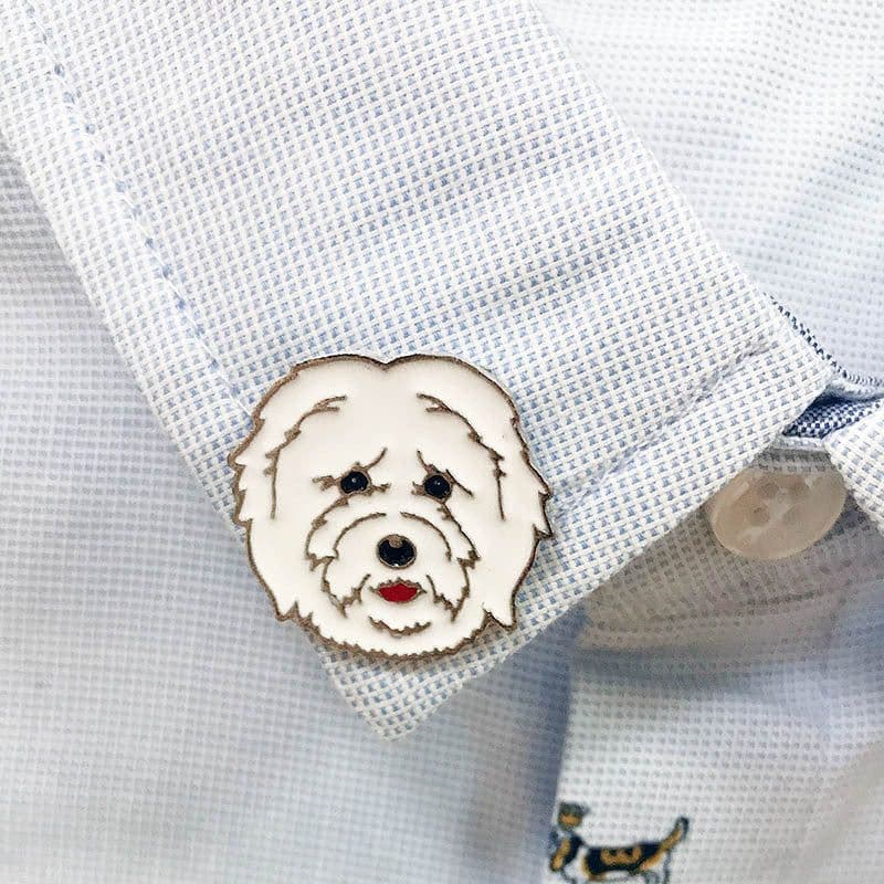 image-Pet Dog Brooch Pin Metal Animal Badge Accessory