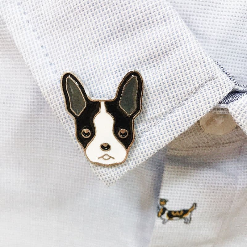 image-Pet Dog Brooch Pin Metal Animal Badge Accessory