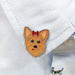 image-Pet Dog Brooch Pin Metal Animal Badge Accessory