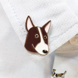 image-Pet Dog Brooch Pin Metal Animal Badge Accessory