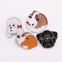 image-Pet Dog Brooch Pin Metal Animal Badge Accessory