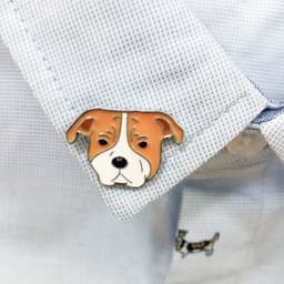 image-Pet Dog Brooch Pin Metal Animal Badge Accessory