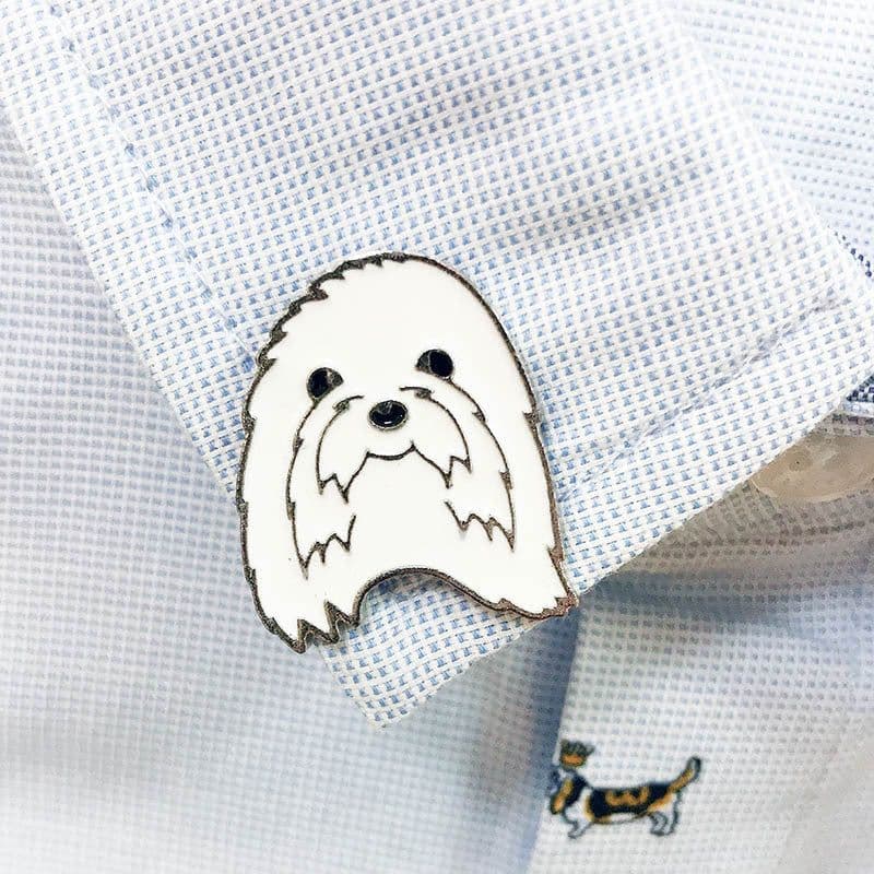 image-Pet Dog Brooch Pin Metal Animal Badge Accessory