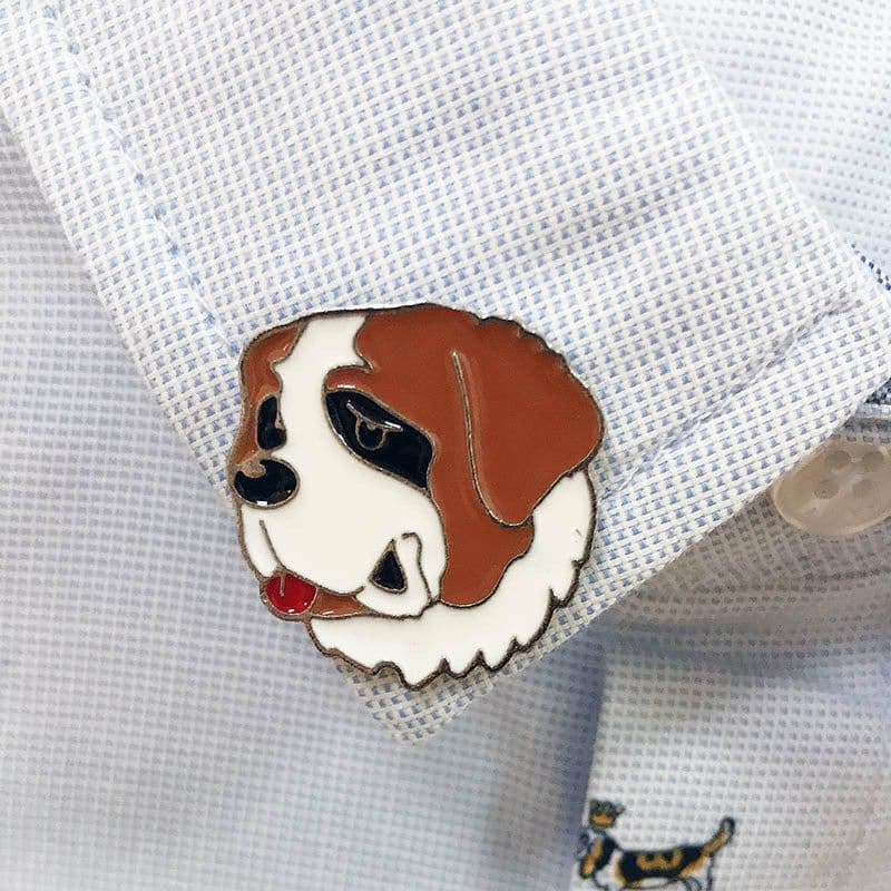 image-Pet Dog Brooch Pin Metal Animal Badge Accessory