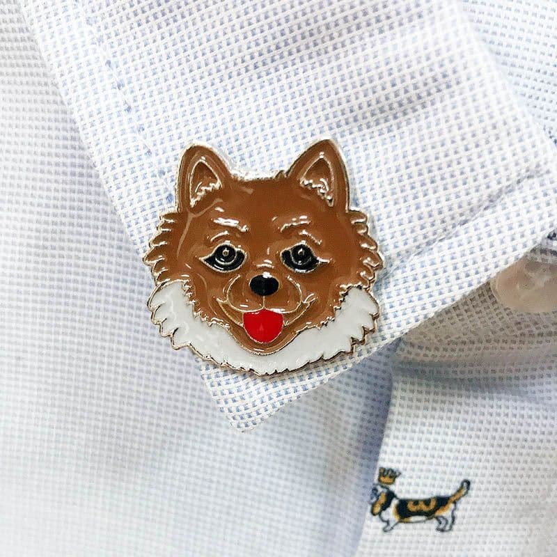 image-Pet Dog Brooch Pin Metal Animal Badge Accessory