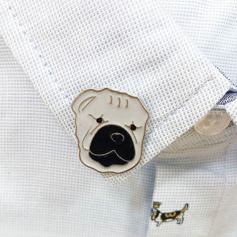image-Pet Dog Brooch Pin Metal Animal Badge Accessory