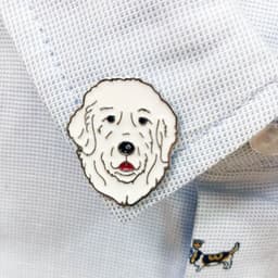 image-Pet Dog Brooch Pin Metal Animal Badge Accessory