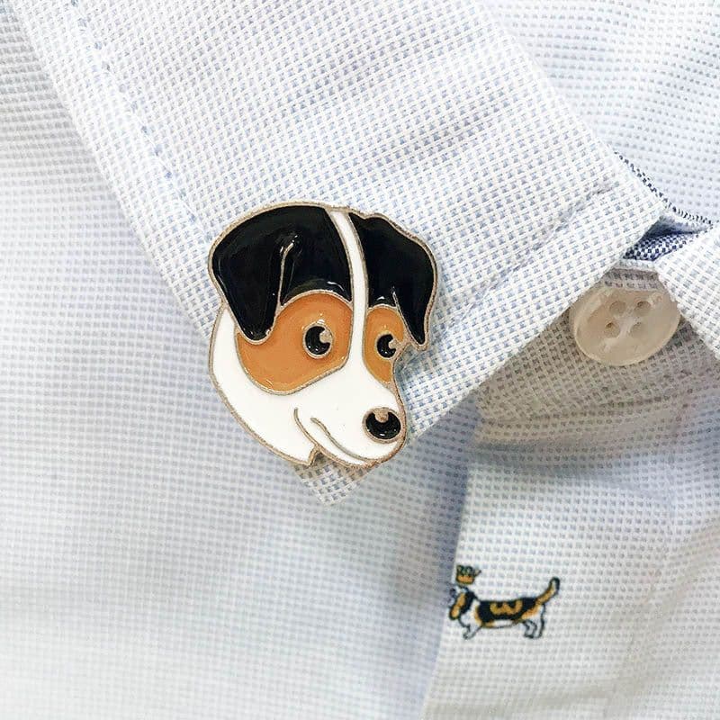 image-Pet Dog Brooch Pin Metal Animal Badge Accessory