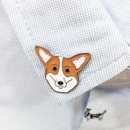 image-Pet Dog Brooch Pin Metal Animal Badge Accessory