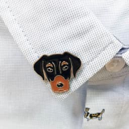 image-Pet Dog Brooch Pin Metal Animal Badge Accessory