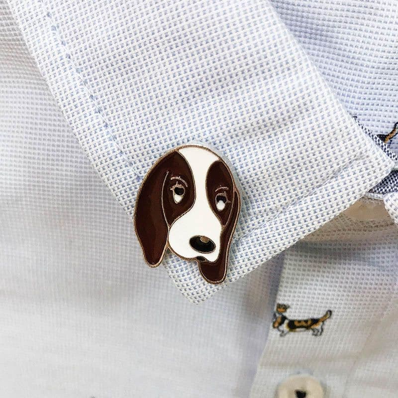 image-Pet Dog Brooch Pin Metal Animal Badge Accessory