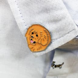 image-Pet Dog Brooch Pin Metal Animal Badge Accessory