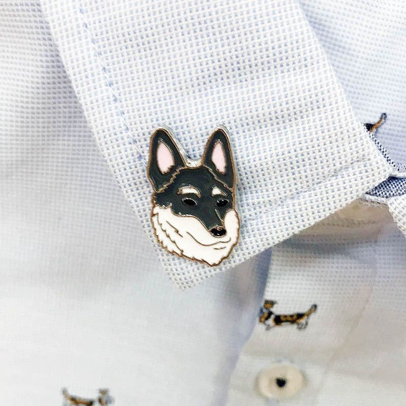 image-Pet Dog Brooch Pin Metal Animal Badge Accessory