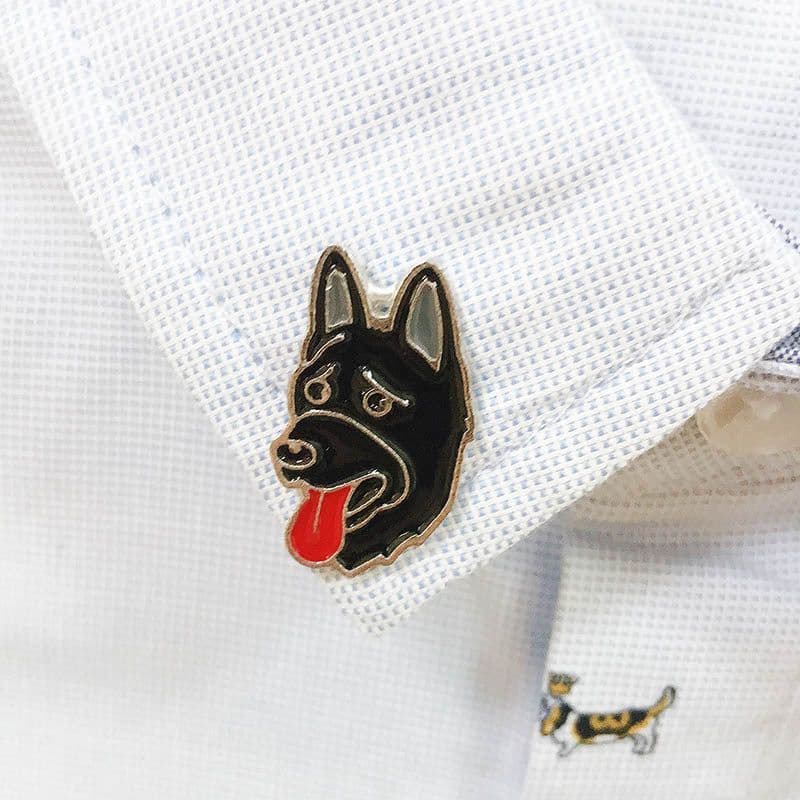 image-Pet Dog Brooch Pin Metal Animal Badge Accessory