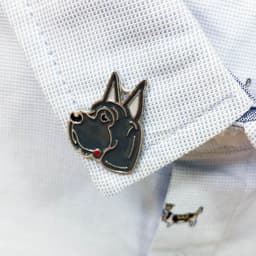 image-Pet Dog Brooch Pin Metal Animal Badge Accessory