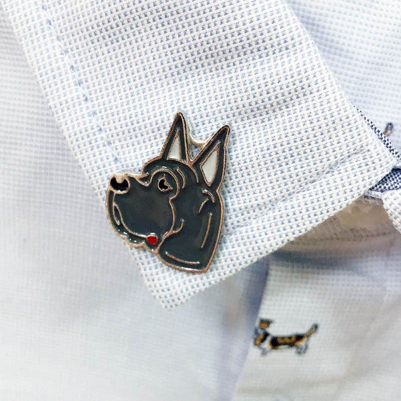 image-Pet Dog Brooch Pin Metal Animal Badge Accessory