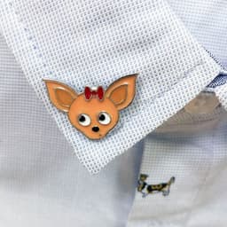 image-Pet Dog Brooch Pin Metal Animal Badge Accessory