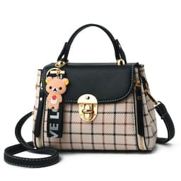 image-Shangxin Small Square Crossbody Bag Plaid Shoulder Purse