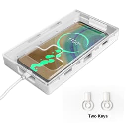 image-Dark Hero Phone Lock Box Learning Stand Desktop Organizer
