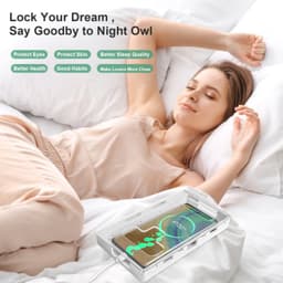 image-Dark Hero Phone Lock Box Learning Stand Desktop Organizer