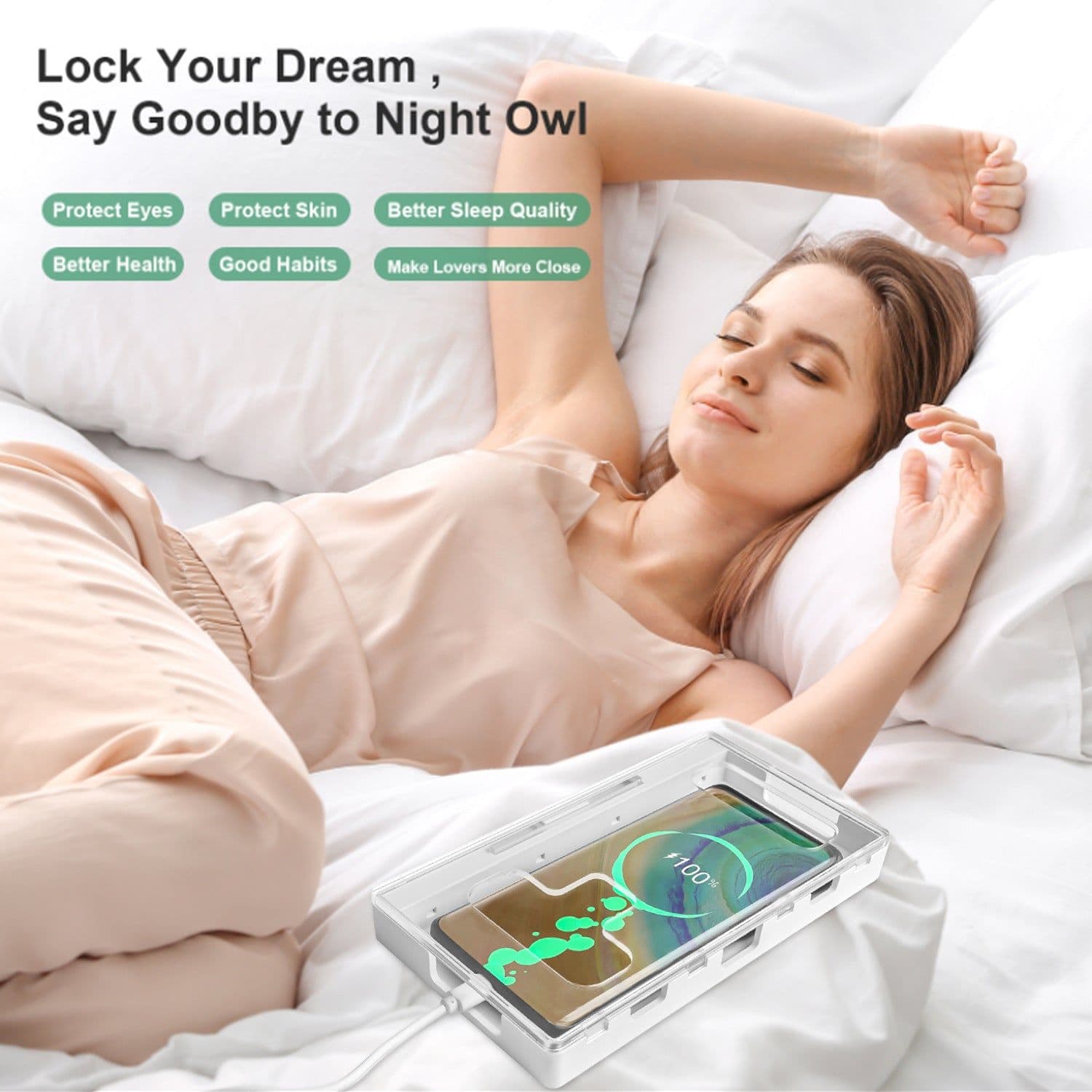 image-Dark Hero Phone Lock Box Learning Stand Desktop Organizer