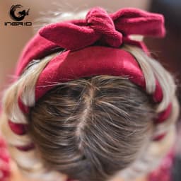 image-INGRID No Heat Curling Ribbon Headband Leopard Print Cotton Velvet