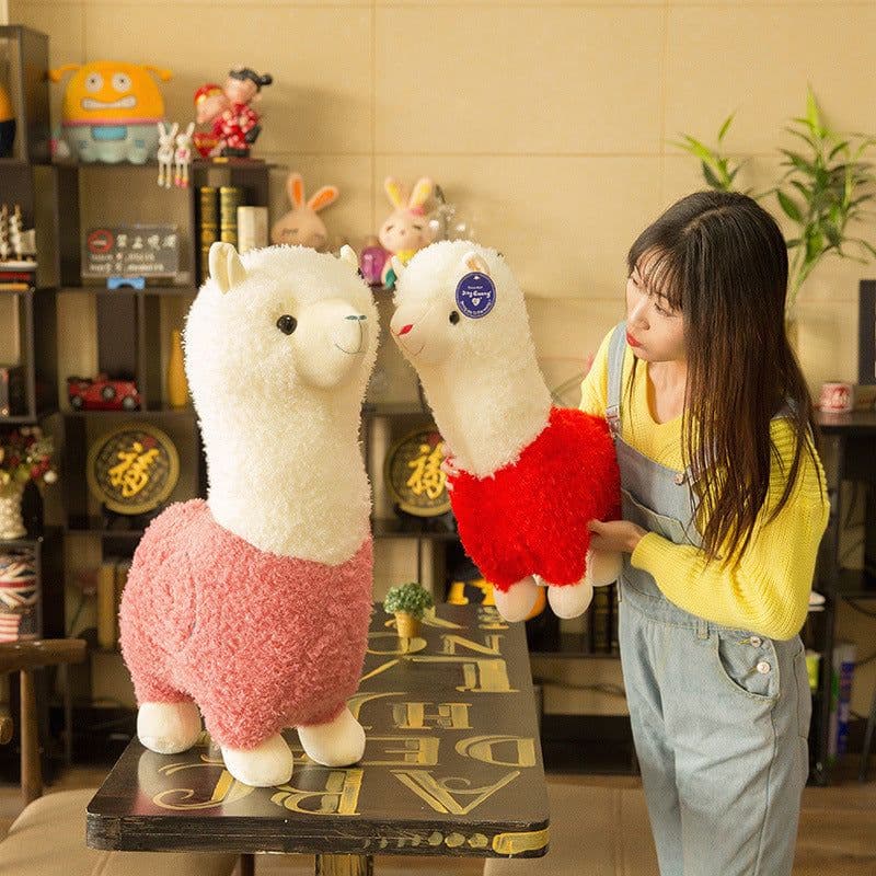 image-Alpaca Plush Toy 100cm Stuffed Animal Doll