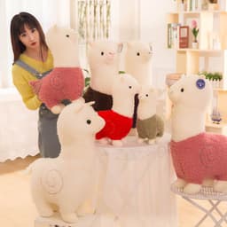 image-Alpaca Plush Toy 100cm Stuffed Animal Doll