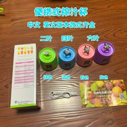 image-Portable Mini USB Rechargeable Juicer Cup 400mL
