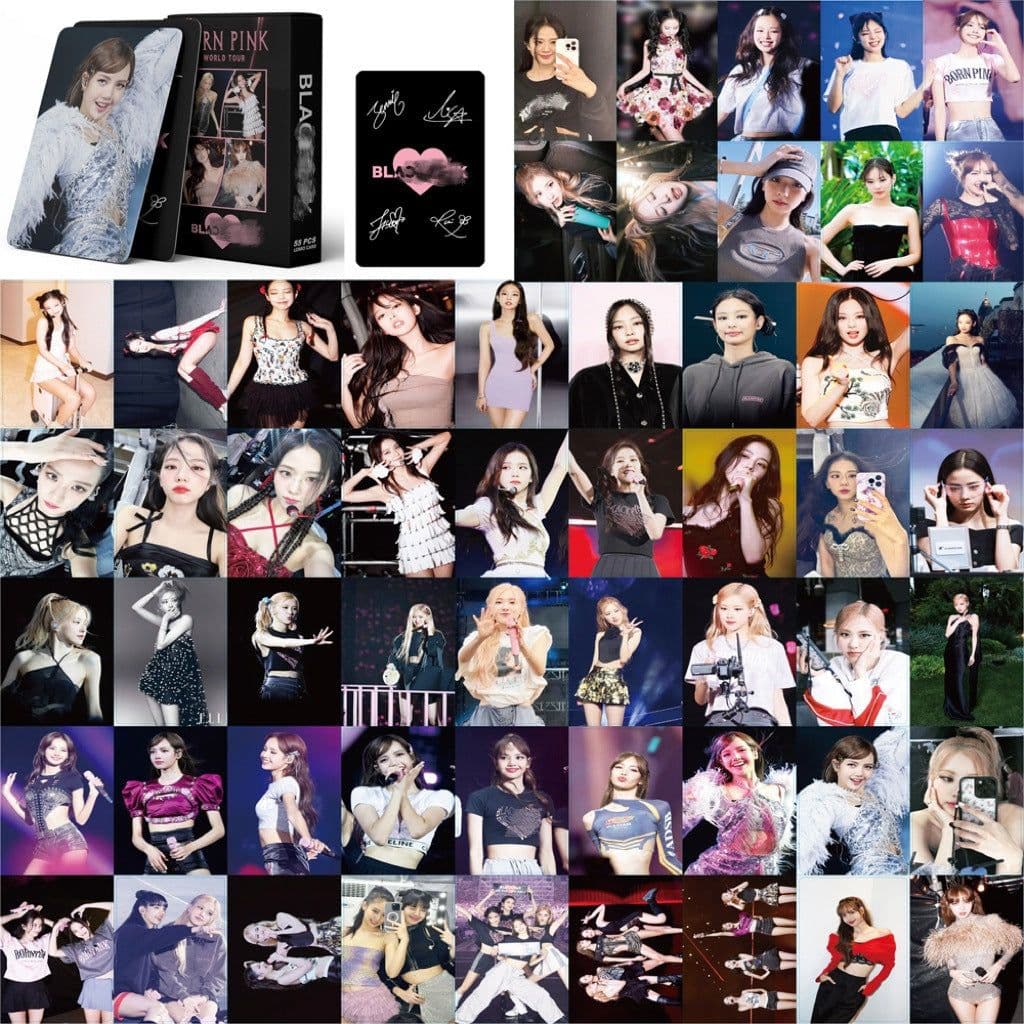 image-BLACKPINK Born Pink 55 Photo Cards Set JISOO LISA ROSE JENNIE