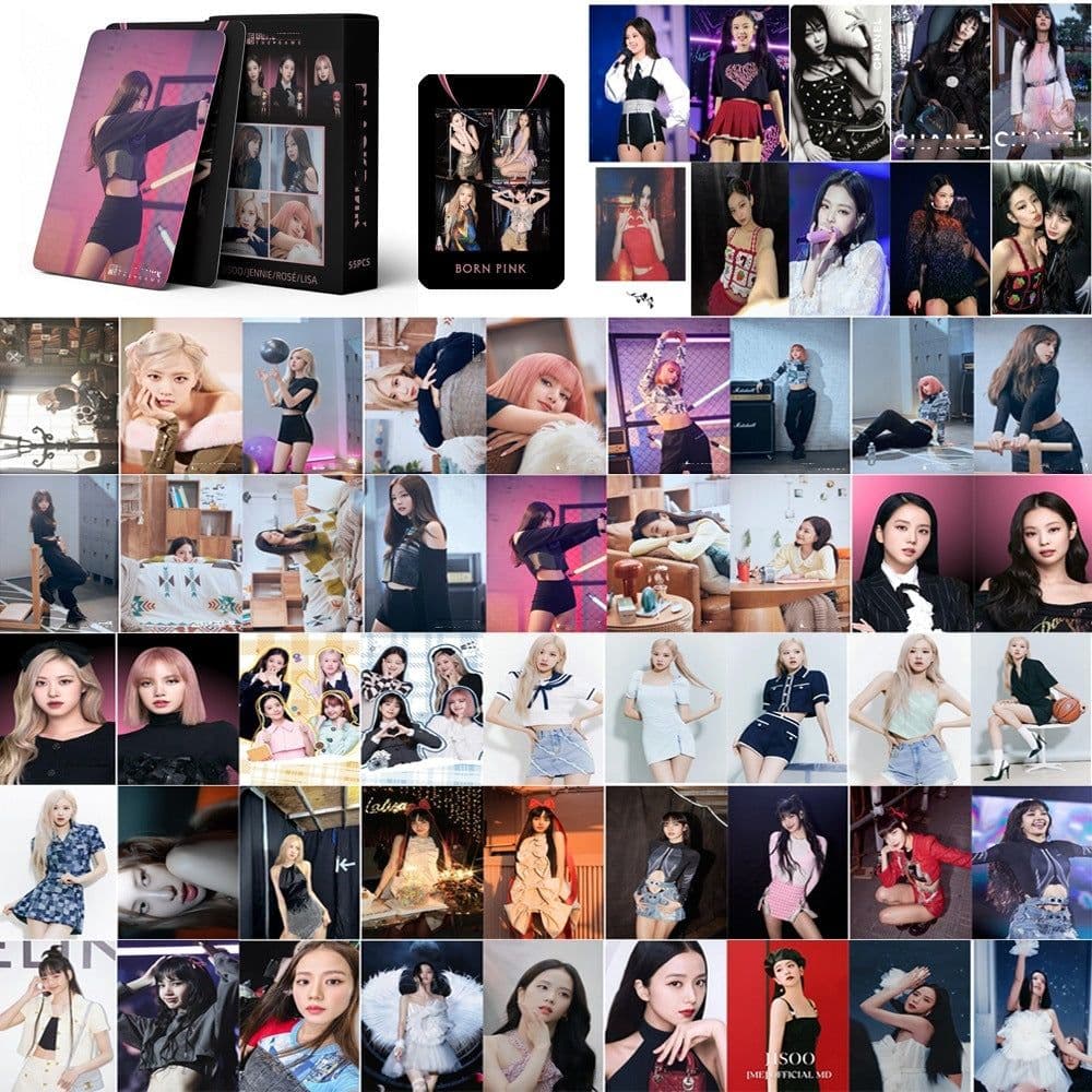 image-BLACKPINK Born Pink 55 Photo Cards Set JISOO LISA ROSE JENNIE