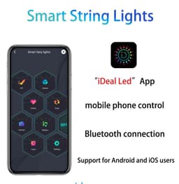 image-Symphony 100 LED Copper Wire String Lights Bluetooth RGB 10m