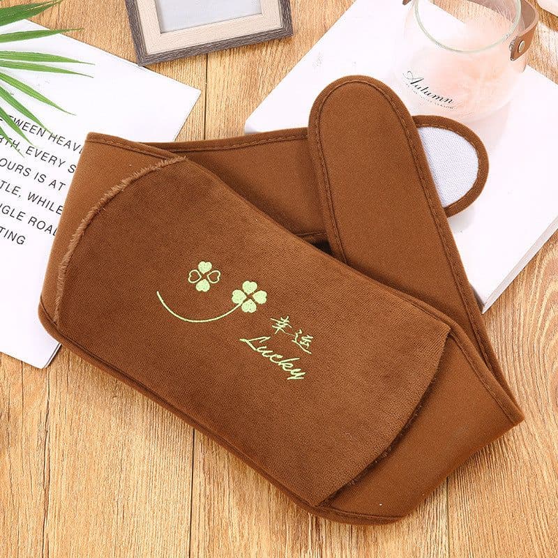 image-Rechargeable Hot Water Bottle Waist Belt Warmer with Plush Cover
