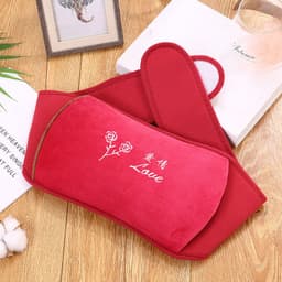 image-Rechargeable Hot Water Bottle Waist Belt Warmer with Plush Cover