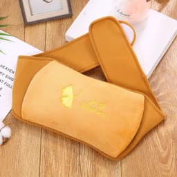image-Rechargeable Hot Water Bottle Waist Belt Warmer with Plush Cover