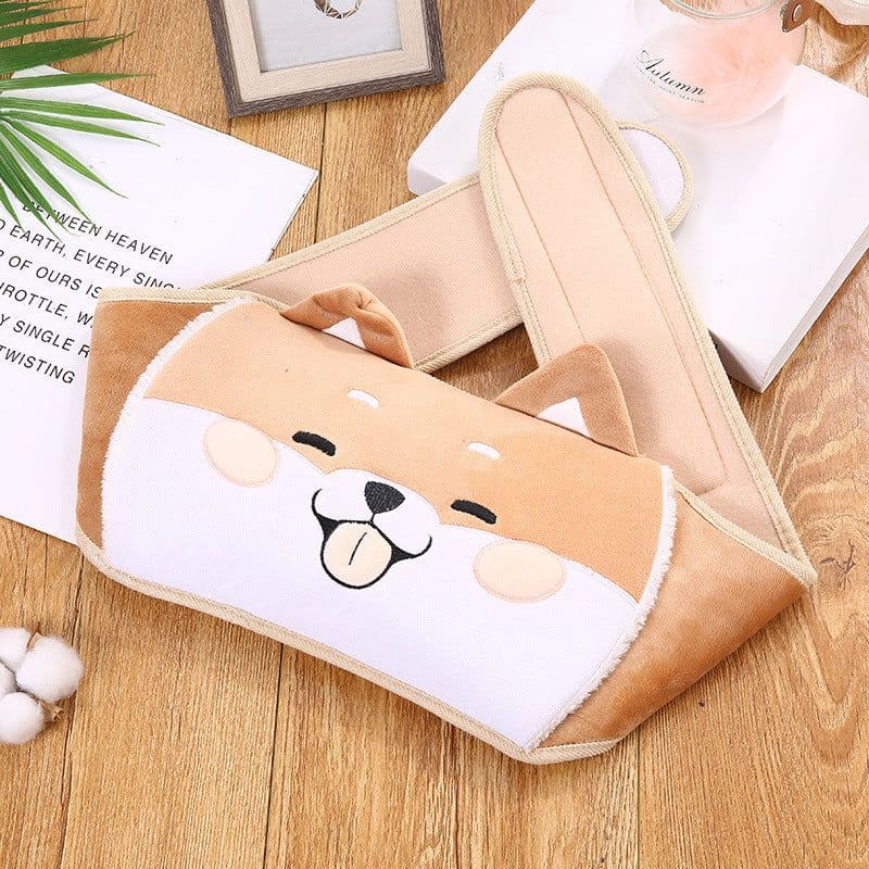 image-Rechargeable Hot Water Bottle Waist Belt Warmer with Plush Cover