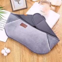 image-Rechargeable Hot Water Bottle Waist Belt Warmer with Plush Cover