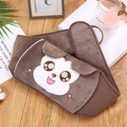 image-Rechargeable Hot Water Bottle Waist Belt Warmer with Plush Cover