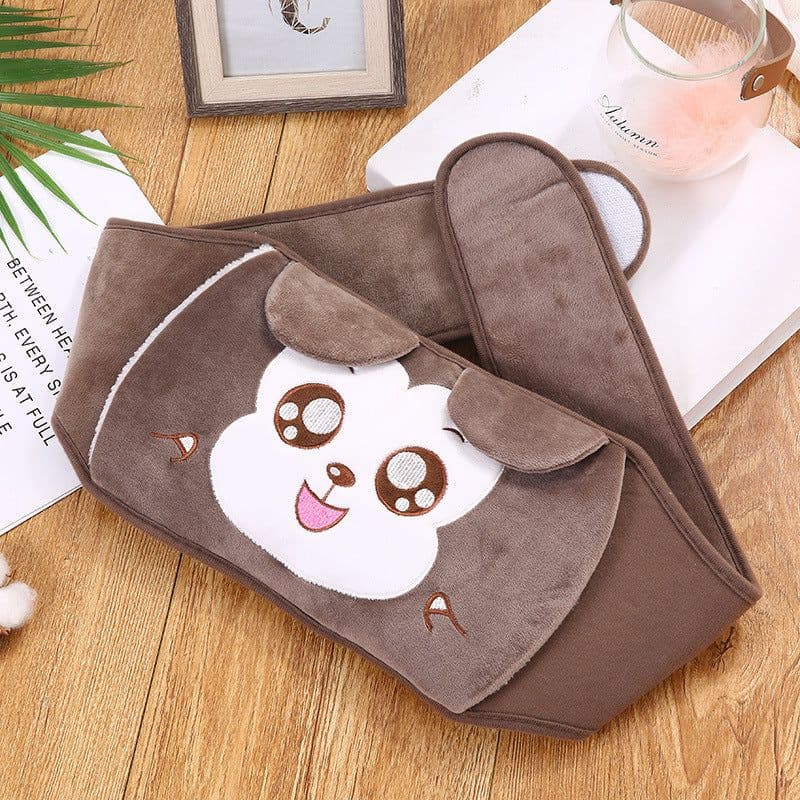image-Rechargeable Hot Water Bottle Waist Belt Warmer with Plush Cover