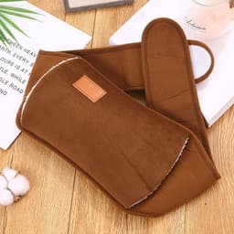 image-Rechargeable Hot Water Bottle Waist Belt Warmer with Plush Cover
