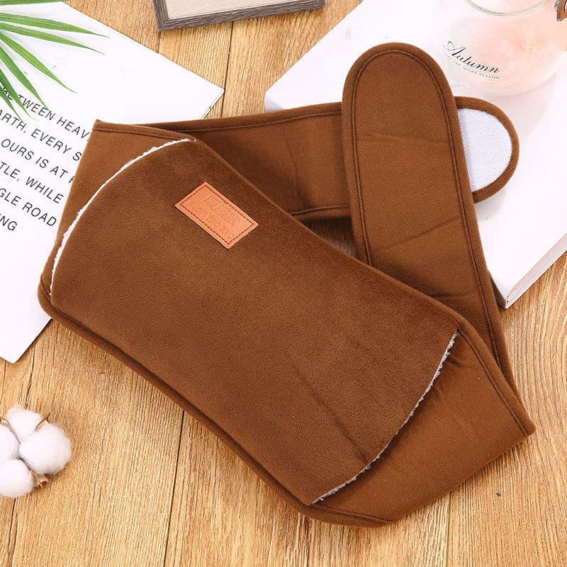 image-Rechargeable Hot Water Bottle Waist Belt Warmer with Plush Cover
