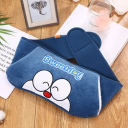 image-Rechargeable Hot Water Bottle Waist Belt Warmer with Plush Cover