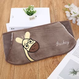 image-Rechargeable Hot Water Bottle Waist Belt Warmer with Plush Cover